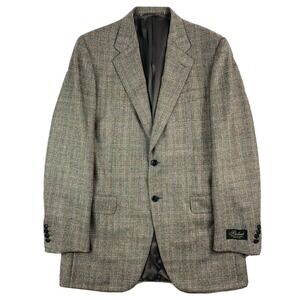 Belvest Brown Checked Pure Wool Mens Blazer Functional Cuff 40R G2200 NWT